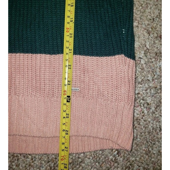 Hollister Striped Oversized Sz XS X Small Swester Crew Neck Knit Pullover - Picture 8 of 8